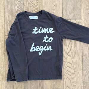 Zara “ Time to Begin” Long sleeved T